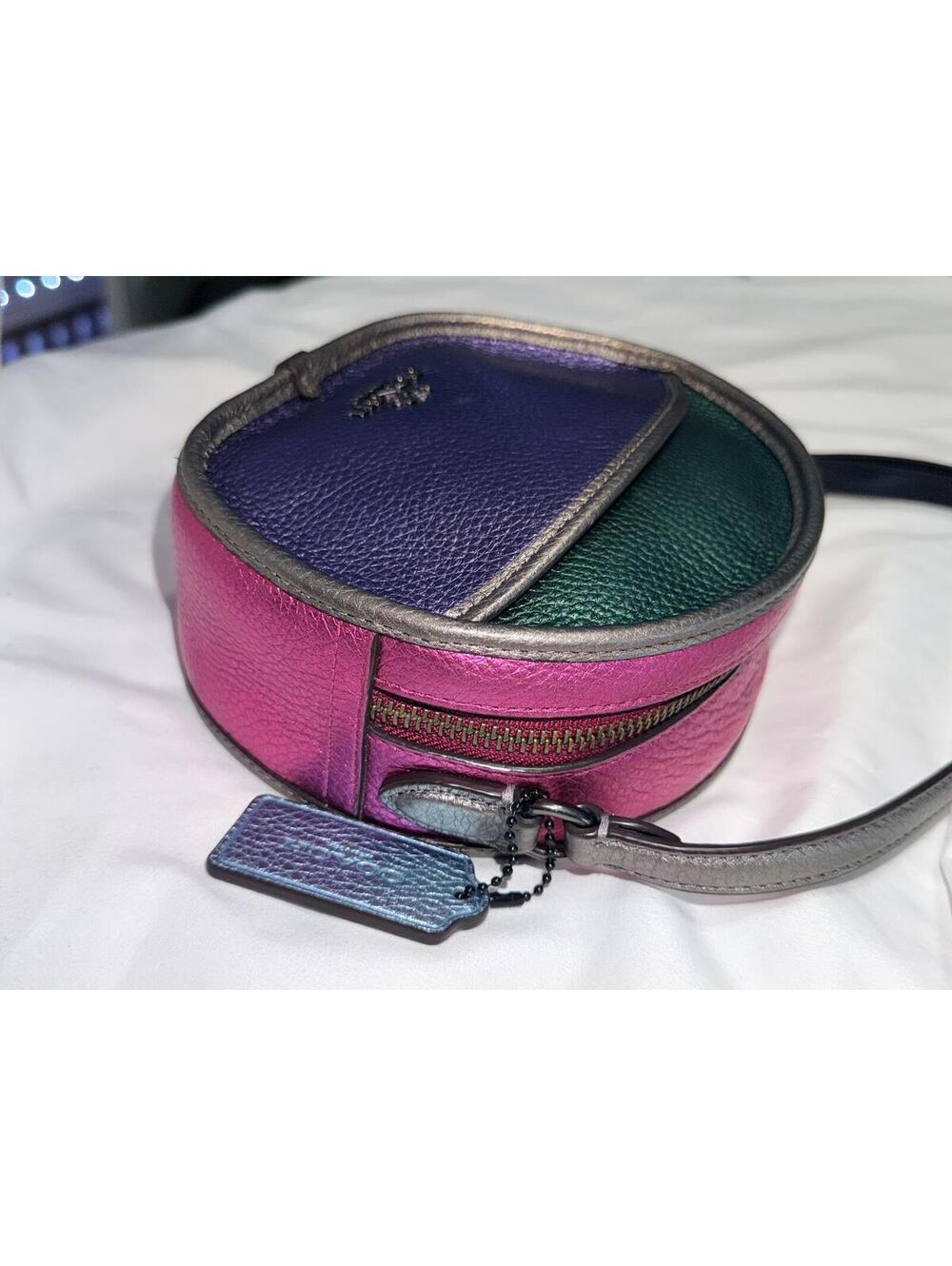 Coach Canteen Bag in Metallic Colorblock Leather - Picture 5 of 8